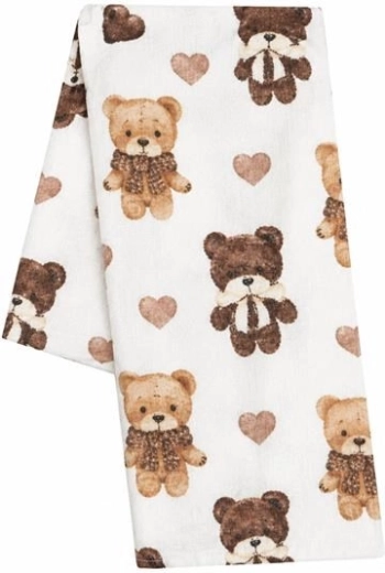 Cotton diaper with print New Baby teddy bears with a heart