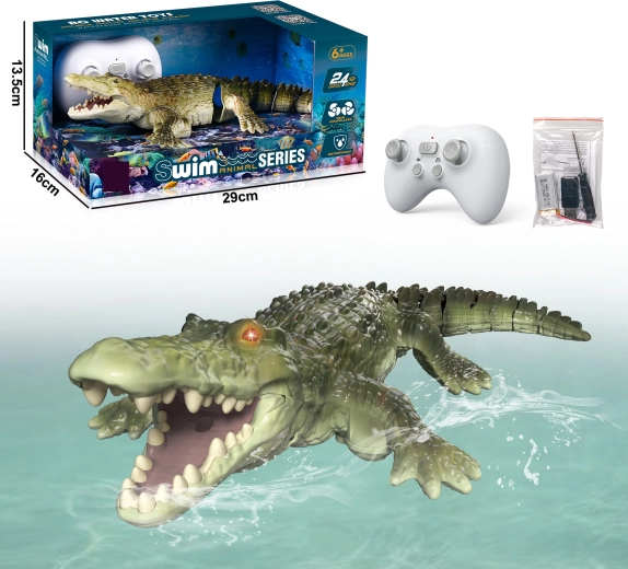 RC крокодил зелен с дистанционно управление