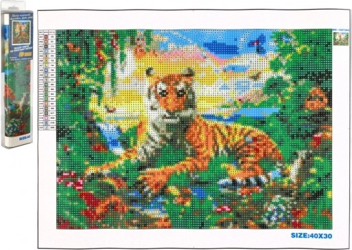 Диамантено рисуване Кралят на джунглата 40x30 см