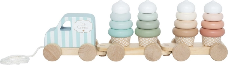 Jabadabado wooden pull-along ice cream train
