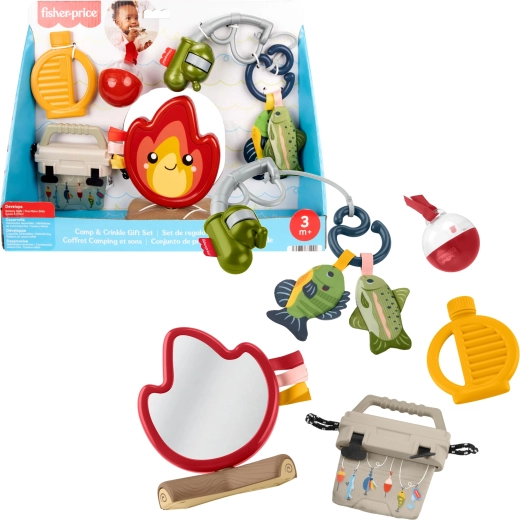 Fisher-Price gift sensory toy set for baby Biwak Malucha (camping) – 7 pieces