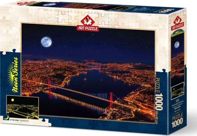 Светещ пъзел Трите моста на Босфора - Art Puzzle Neon