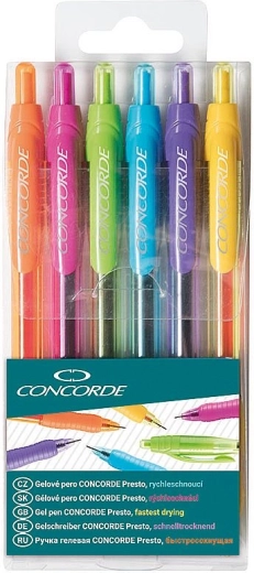 Гелова химикалка CONCORDE Presto – комплект 6 бр.