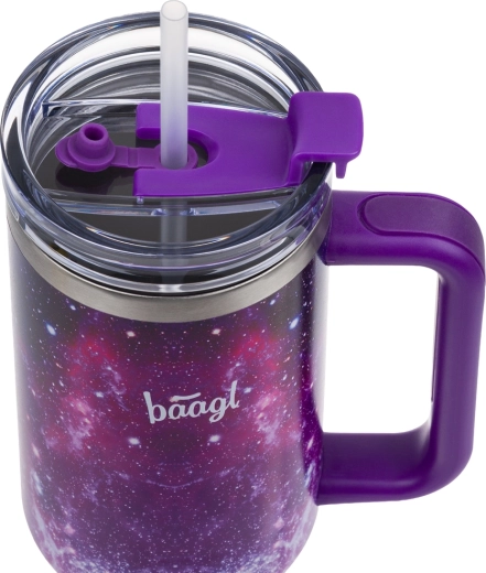 Lid and straw for comfortable drinking