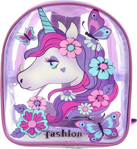 Transparent zippered compartment