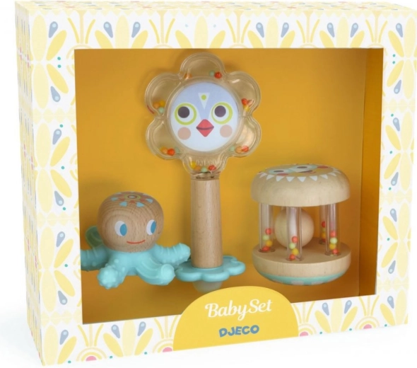 Гризалка и дрънкалки Djeco Baby white