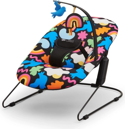 Бебешко люлеещо шезлонгче Kinderkraft Calmee Happy Shapes, 0м+, до 9 кг