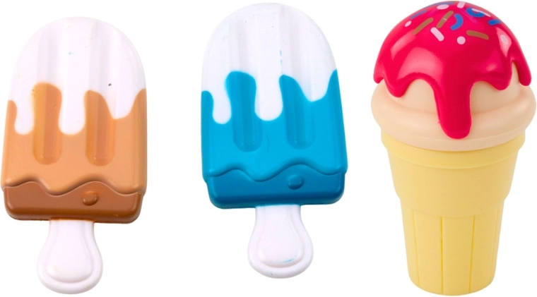 Realistic popsicles and cones for a true “ice cream shop” experience