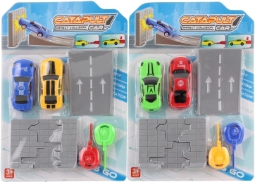 Set of Launcher Cars with Ramp and Breakable Wall