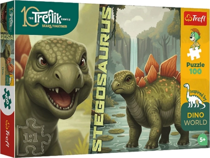 Пъзел InspiredByDinoWorld стегозавър 100 части