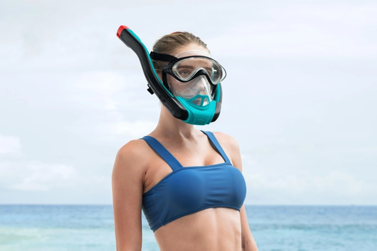Natural breathing while snorkeling