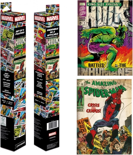 Set of Mini Posters Marvel Comic Covers