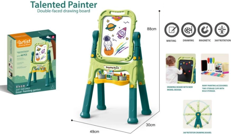 Artistic Double-Sided Board 48 Pieces Green
