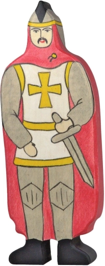 Holztiger knight with a red cape - 1 piece