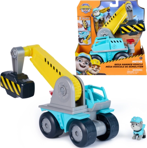 PAW Patrol Rubble & Crew Motor and Transforming Construction Vehicle with Hammer and Figure