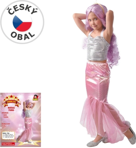 Mermaid Carnival Dress for Girls, 130–140 cm