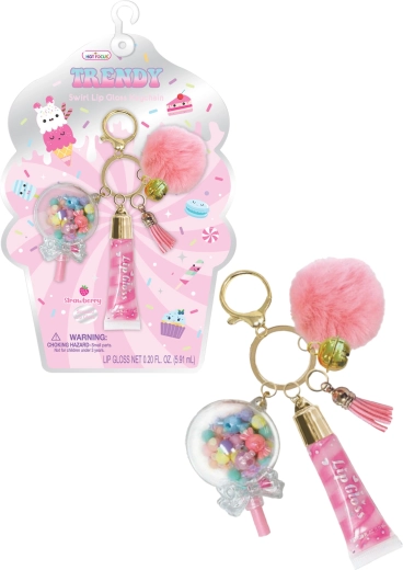 Keychain with lip gloss Candy