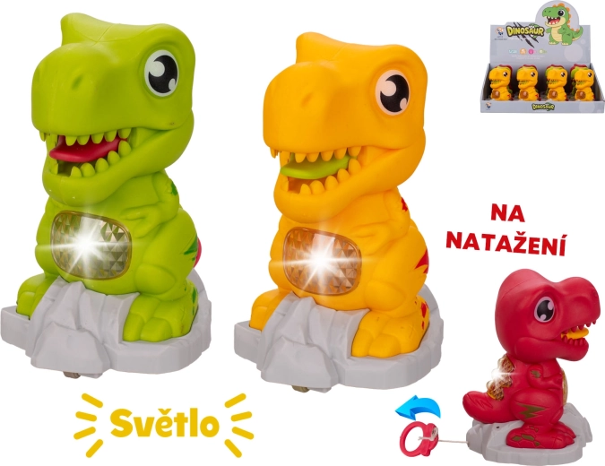 Riding dinosaur with light 11 cm