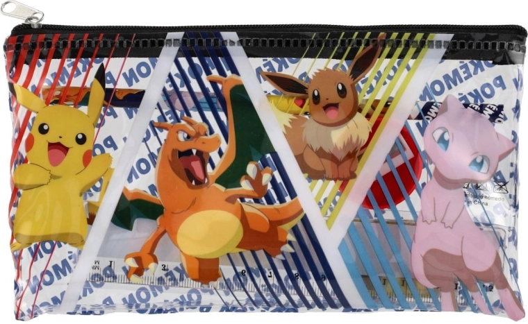Transparent zippered pencil case