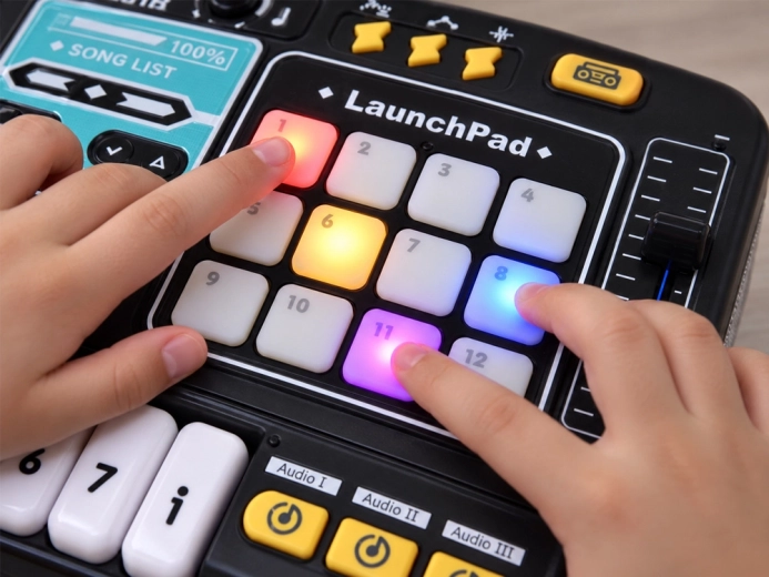 12 light-up LaunchPad pads