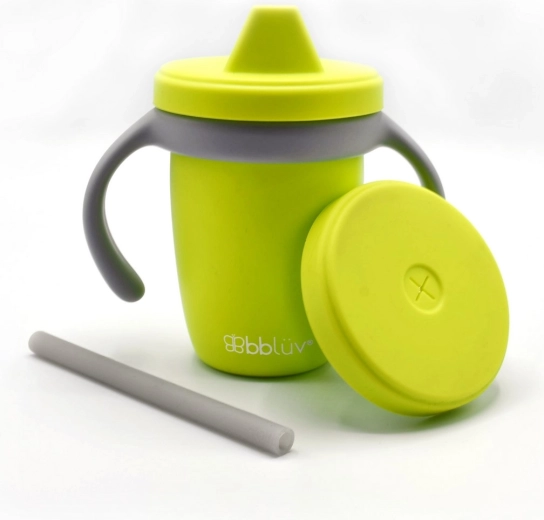 BBLÜV sippy cup growing silicone cup lime