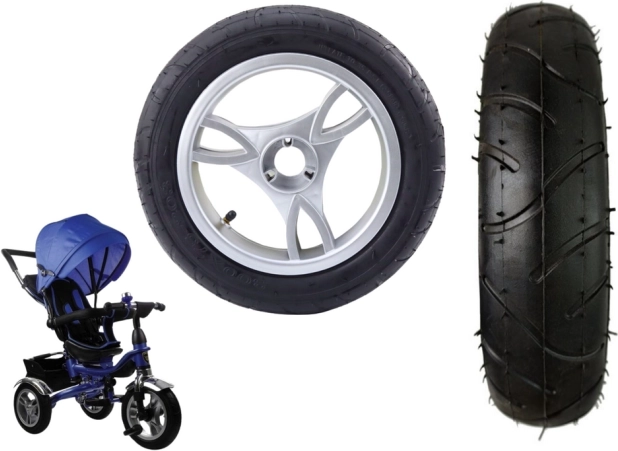 Plastic front wheel with inflatable rubber tire PRO600