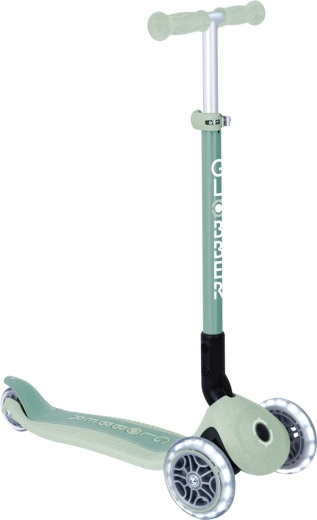 Globber Primo Foldable Lights Ecologic children’s three-wheel scooter, pistachio