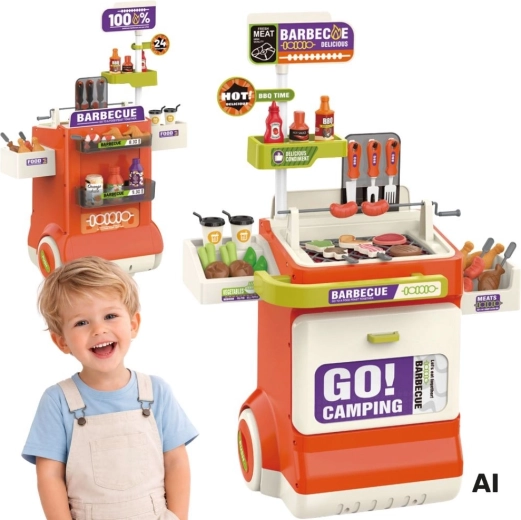 Woopie interactive BBQ grill cart - 1 piece