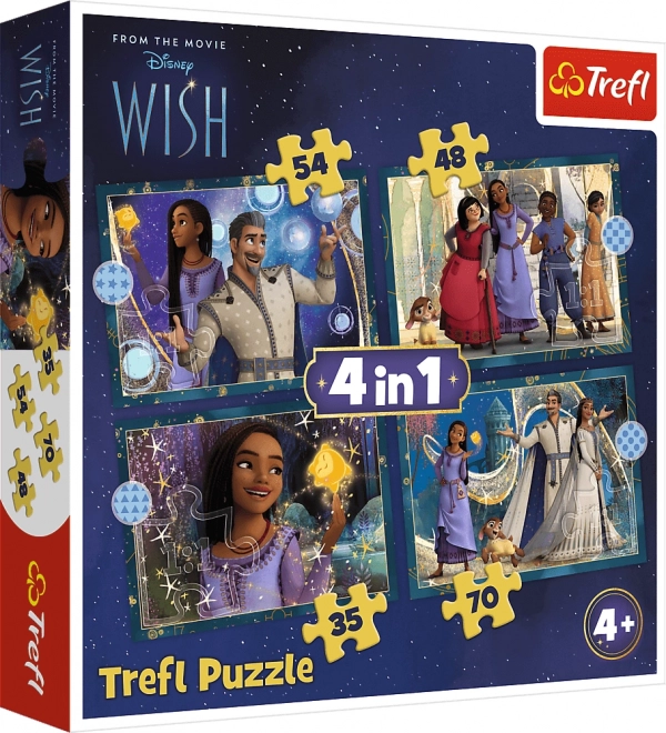 Пъзел 4в1 DISNEY Wish – сбъднато желание