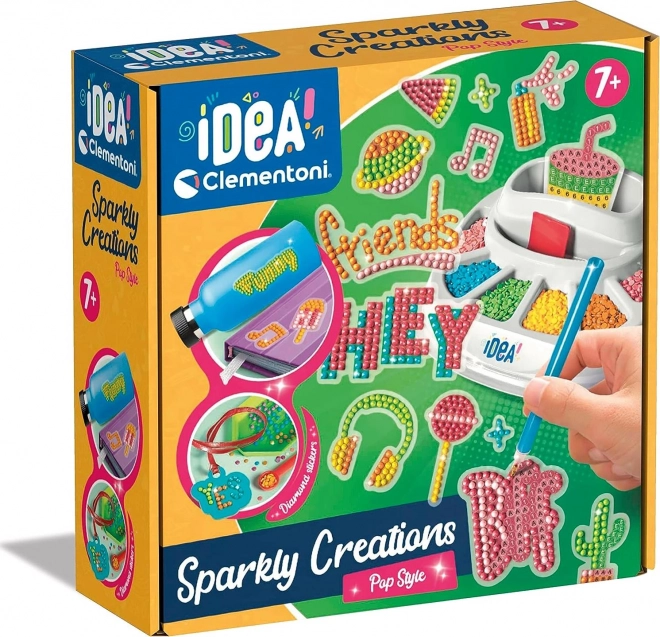 Clementoni IDEA Sparkly Creations диамантено рисуване – Попов