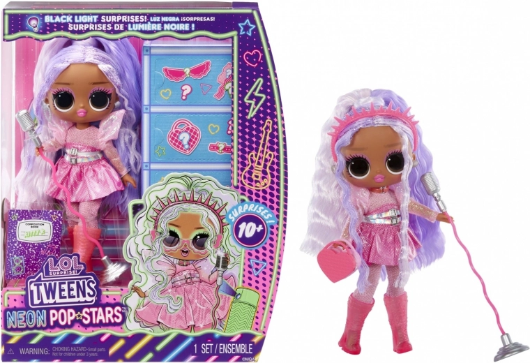 L.O.L. Surprise! Tweens Neon Pop Stars Kitty K модна кукла с UV изненада