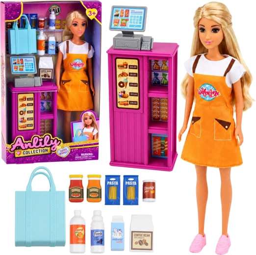 Anlily cashier doll with supermarket and accessories 30 cm