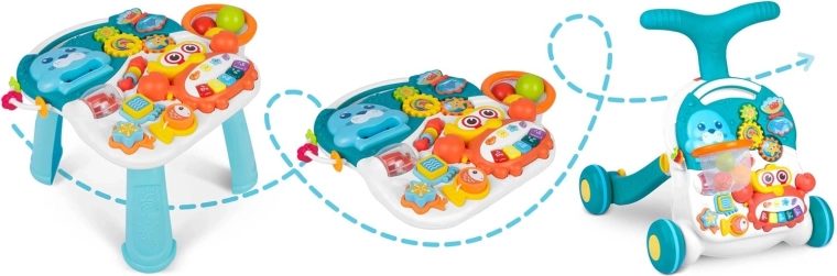 3 in 1: walker, table and play panel