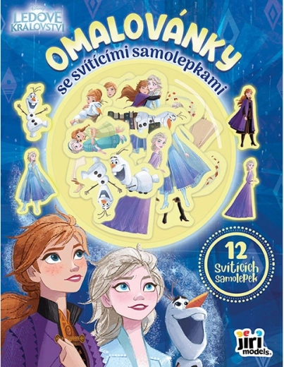 Coloring Book with Glow-in-the-Dark Stickers – Frozen Kingdom