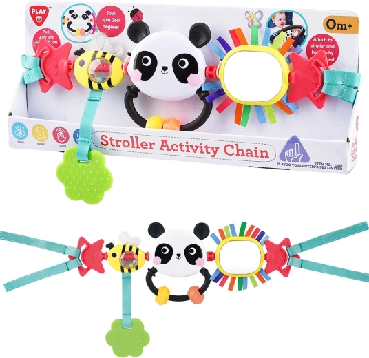 Playgo висяща играчка за количка панда и пчеличка