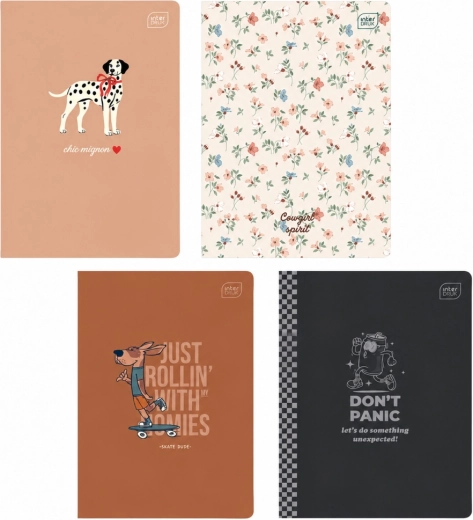 A5 Notebook, unruled, 32 sheets, assorted designs, Interdruk - 1 piece