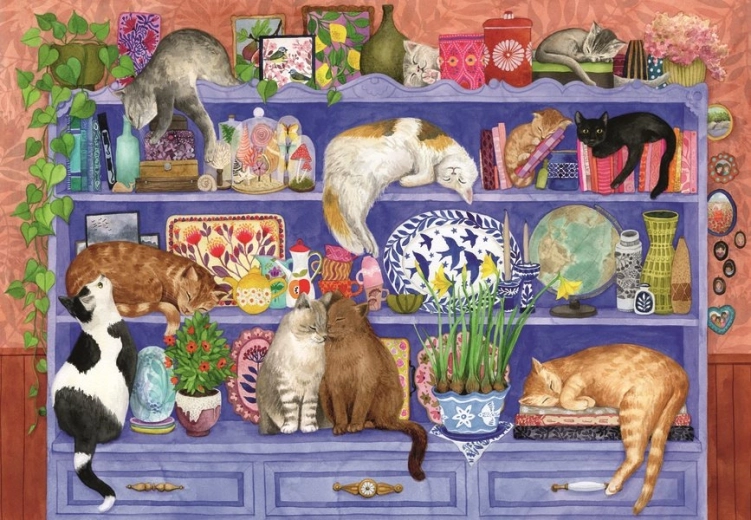 Puzzle Cats on a Shelf 200 Pieces