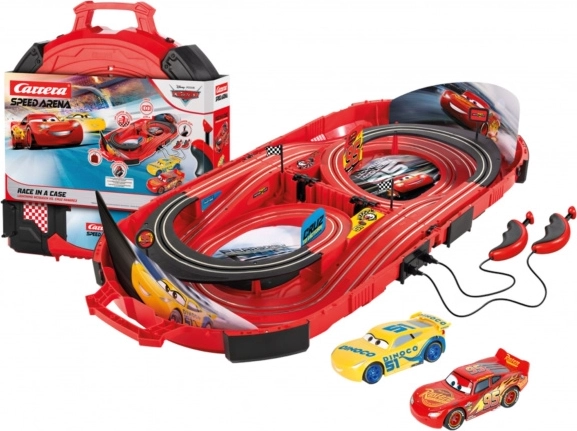 Слот писта Carrera Speed Arena Disney Cars 2,77 m в преносим куфар