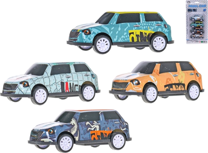 Set of Off-Road Pull-Back Cars 7.5 cm – 4 pcs
