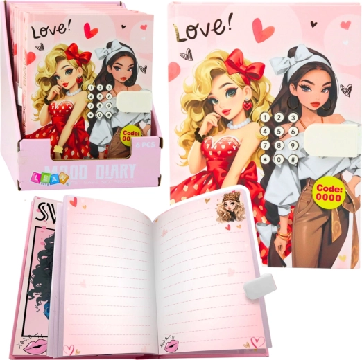 Girls’ locking diary with melody and colorful pages