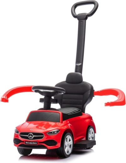Safer riding thanks to guards and the push handle
