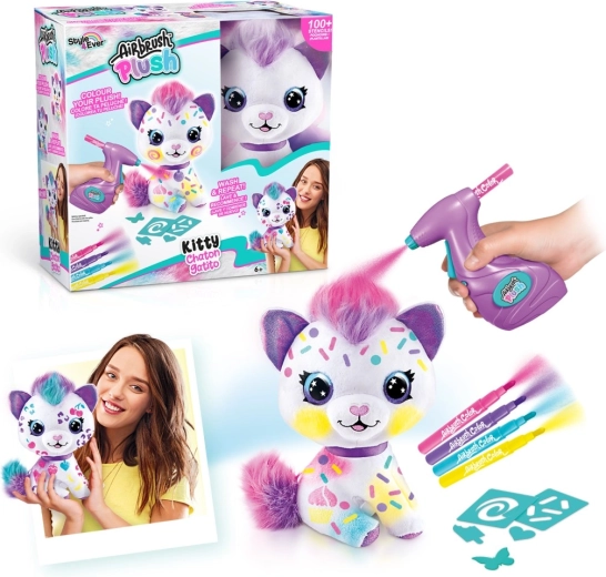 Airbrush studio котенце – креативна плюшена играчка за оцветяване