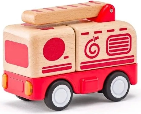 Woody wooden fire truck with lights and sound