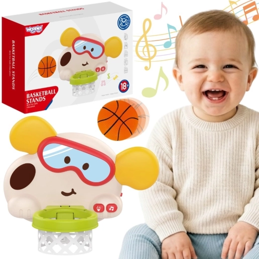 Woopie baby интерактивен детски баскетболен кош кученце със звуци