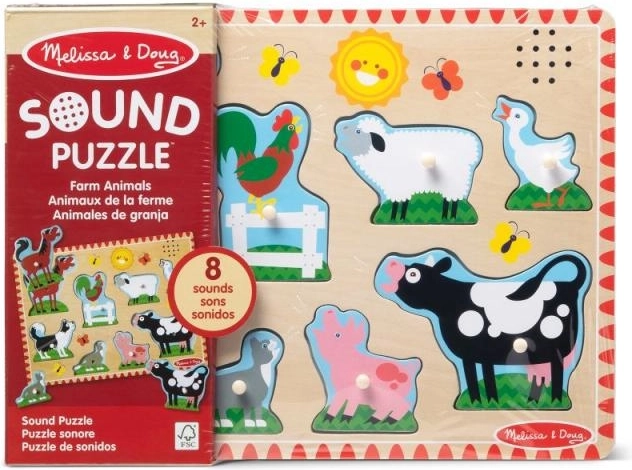 Звукови дървени пъзели Melissa & Doug