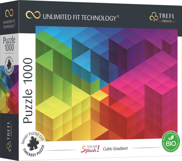 Puzzle TREFL UFT Color Splash checkered gradient 1000 pieces