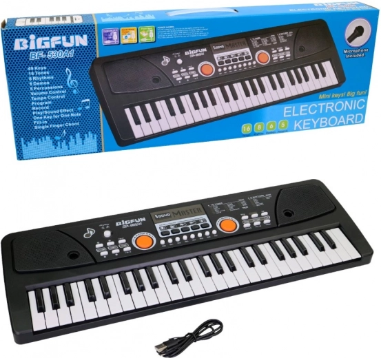 Kids’ Electronic Piano 49 Keys with Microphone, USB