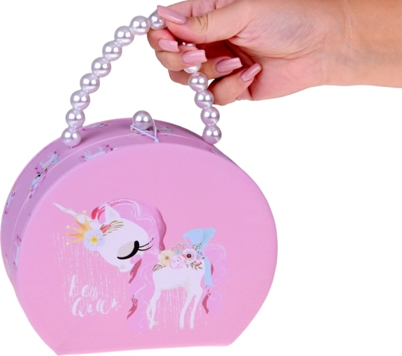 Portable jewelry box with pearl handle