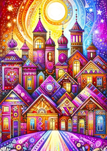 Puzzle Purple City 1000 Pieces