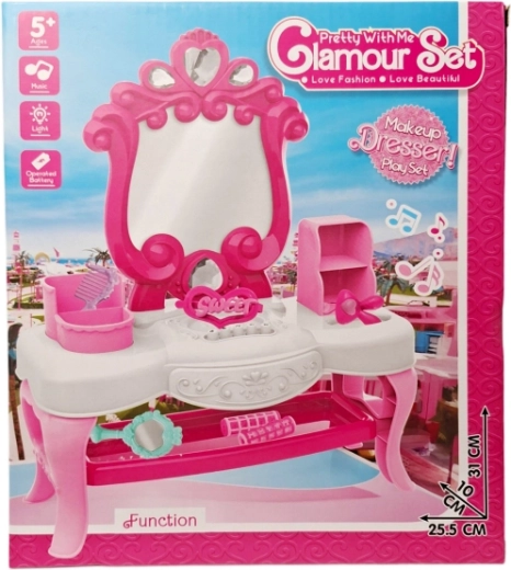 Kids' vanity with accessories and mirror